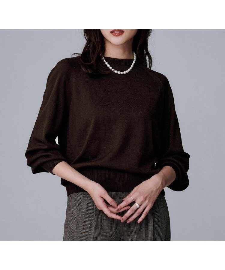 【アンタイトル/UNTITLED】の【8色展開/コンパクト丈】レーヨン混 コクーンニット インテリア・キッズ・メンズ・レディースファッション・服の通販 founy(ファニー) 　ファッション　Fashion　レディースファッション　Fashion for Women　トップス・カットソー　Cut & Sew Tops　ニット　Knit Tops & Sweaters　コンパクト　Compact, Small Size　シンプル　Simple, Minimal　ジャケット　Jacket, Outerwear　スカーフ　Scarf, Neckwear　スマート　Smart, Elegant　デニム　Denim, Jeans Material　ドレープ　Drape, Draping Fabric　フェミニン　Feminine, Girly　ワイド　Wide, Wide Fit　ブラウン|ID: prp329100004795553 ipo3291000000034793535