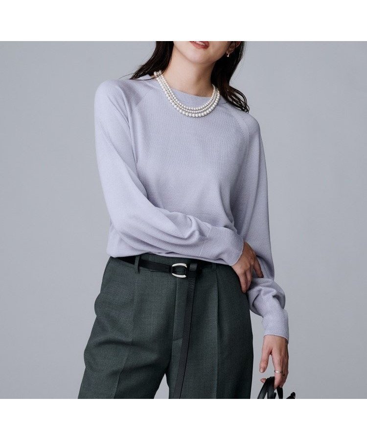 【アンタイトル/UNTITLED】の【8色展開/コンパクト丈】レーヨン混 コクーンニット インテリア・キッズ・メンズ・レディースファッション・服の通販 founy(ファニー) 　ファッション　Fashion　レディースファッション　Fashion for Women　トップス・カットソー　Cut & Sew Tops　ニット　Knit Tops & Sweaters　コンパクト　Compact, Small Size　シンプル　Simple, Minimal　ジャケット　Jacket, Outerwear　スカーフ　Scarf, Neckwear　スマート　Smart, Elegant　デニム　Denim, Jeans Material　ドレープ　Drape, Draping Fabric　フェミニン　Feminine, Girly　ワイド　Wide, Wide Fit　ラベンダー|ID: prp329100004795553 ipo3291000000034793538