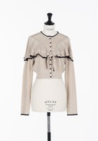 【フェティコ/FETICO】のLace-knit cape cardigan 人気、トレンドファッション・服の通販 founy(ファニー) ファッション Fashion レディースファッション Fashion for Women トップス・カットソー Cut & Sew Tops ニット Knit Tops & Sweaters カーディガン・羽織り Layered Style Cardigans クロップド Cropped, Short Length ストレッチ Stretch, Stretchy Fabric thumbnail Beige|ID: prp329100004795576 ipo3291000000035162883
