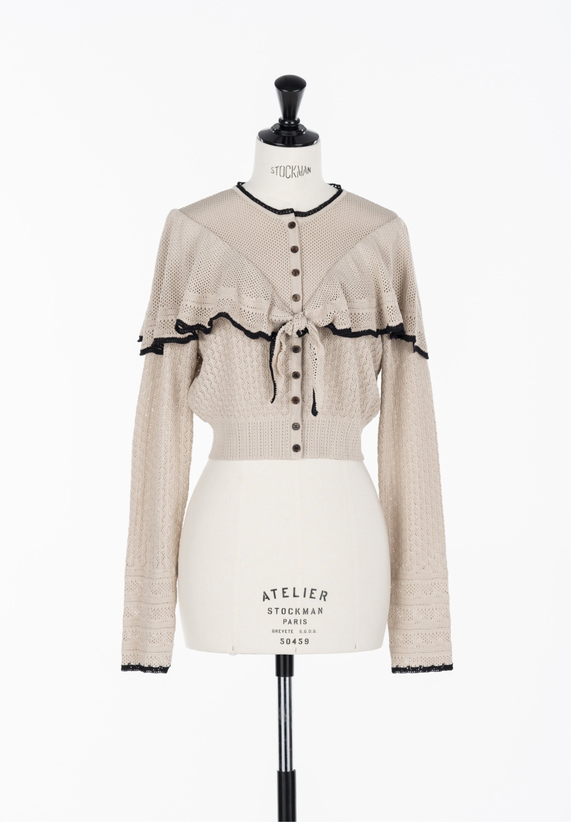 【フェティコ/FETICO】のLace-knit cape cardigan インテリア・キッズ・メンズ・レディースファッション・服の通販 founy(ファニー) 　ファッション　Fashion　レディースファッション　Fashion for Women　トップス・カットソー　Cut & Sew Tops　ニット　Knit Tops & Sweaters　カーディガン・羽織り　Layered Style Cardigans　クロップド　Cropped, Short Length　ストレッチ　Stretch, Stretchy Fabric　Beige|ID: prp329100004795576 ipo3291000000035162883