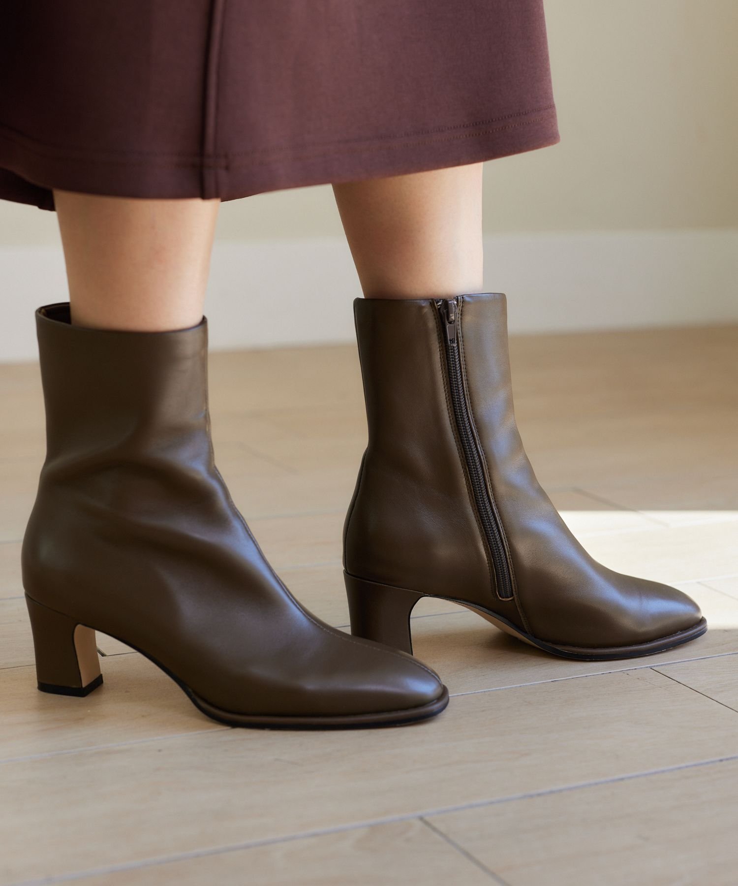 【バンヤードストーム/BARNYARDSTORM】のシープレザーヒールブーツ インテリア・キッズ・メンズ・レディースファッション・服の通販 founy(ファニー) 　ファッション　Fashion　レディースファッション　Fashion for Women　定番　Standard, Basic Item　A/W・秋冬　Autumn/Winter　ライトブラウン|ID: prp329100004795578 ipo3291000000034793665