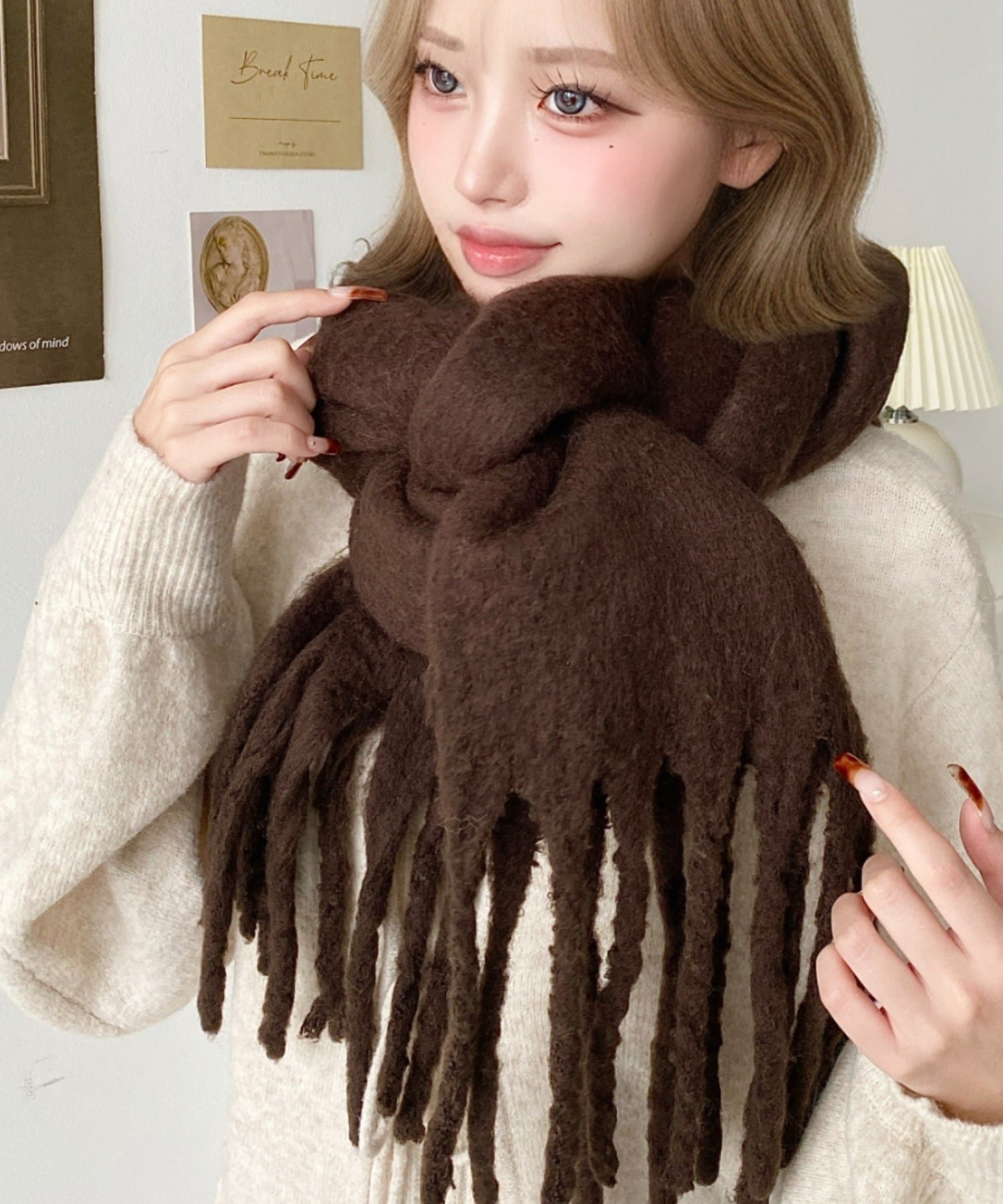 【モーメントプラス/moment+ / MEN】のボリュームフリンジマフラー インテリア・キッズ・メンズ・レディースファッション・服の通販 founy(ファニー) ファッション Fashion メンズファッション Fashion for Men ストール Stole, Wrap トレンド Trend, Trending Now なめらか Smooth, Silky Texture パステル Pastel, Soft Color ベーシック Basic, Essential 防寒 Cold Protection, Winter-Ready 冬 Winter / This Winter 再入荷 Restock / Back in Stock プチプライス・低価格 Affordable / Budget Price おすすめ Recommended / Our Picks ブラウン|ID: prp329100004795598 ipo3291000000034793772