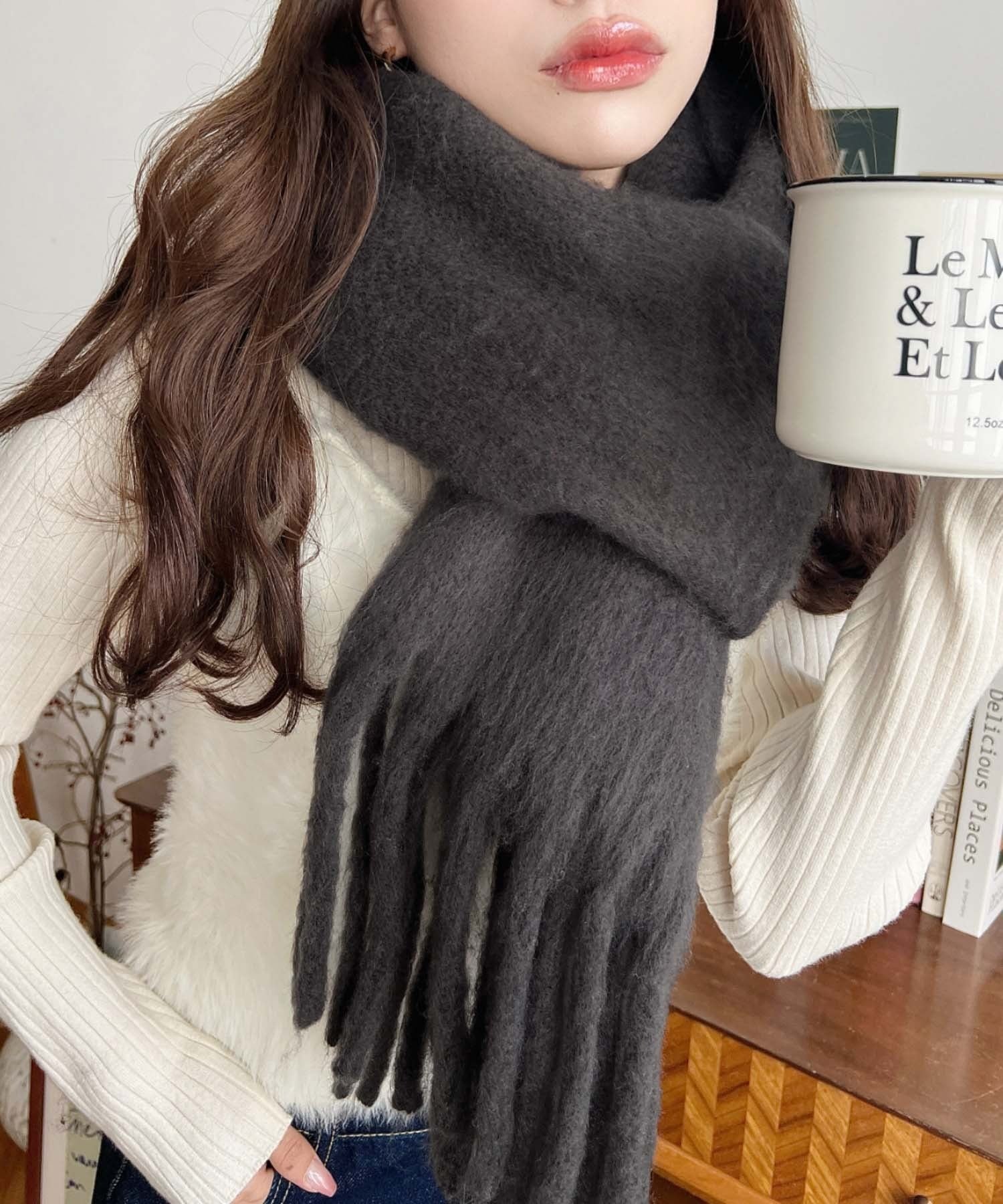 【モーメントプラス/moment+ / MEN】のボリュームフリンジマフラー インテリア・キッズ・メンズ・レディースファッション・服の通販 founy(ファニー) ファッション Fashion メンズファッション Fashion for Men ストール Stole, Wrap トレンド Trend, Trending Now なめらか Smooth, Silky Texture パステル Pastel, Soft Color ベーシック Basic, Essential 防寒 Cold Protection, Winter-Ready 冬 Winter / This Winter 再入荷 Restock / Back in Stock プチプライス・低価格 Affordable / Budget Price おすすめ Recommended / Our Picks チャコールグレー|ID: prp329100004795598 ipo3291000000034793773