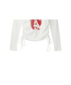 【ヒステリックグラマー/HYSTERIC GLAMOUR】のMIDNIGHT BERRY チビTシャツ 人気、トレンドファッション・服の通販 founy(ファニー) ファッション Fashion レディースファッション Fashion for Women トップス・カットソー Cut & Sew Tops シャツ・ブラウス・オフィスカジュアル Elegant Blouses & Button-Ups ロングTシャツ・Tシャツ Longline T-Shirts & Tees ギャザー Gathered, Ruffled グラフィック Graphic, Graphic Design ストレッチ Stretch, Stretchy Fabric ドローコード Drawcord, Drawstring Cord thumbnail 白|ID: prp329100004795606 ipo3291000000034844375