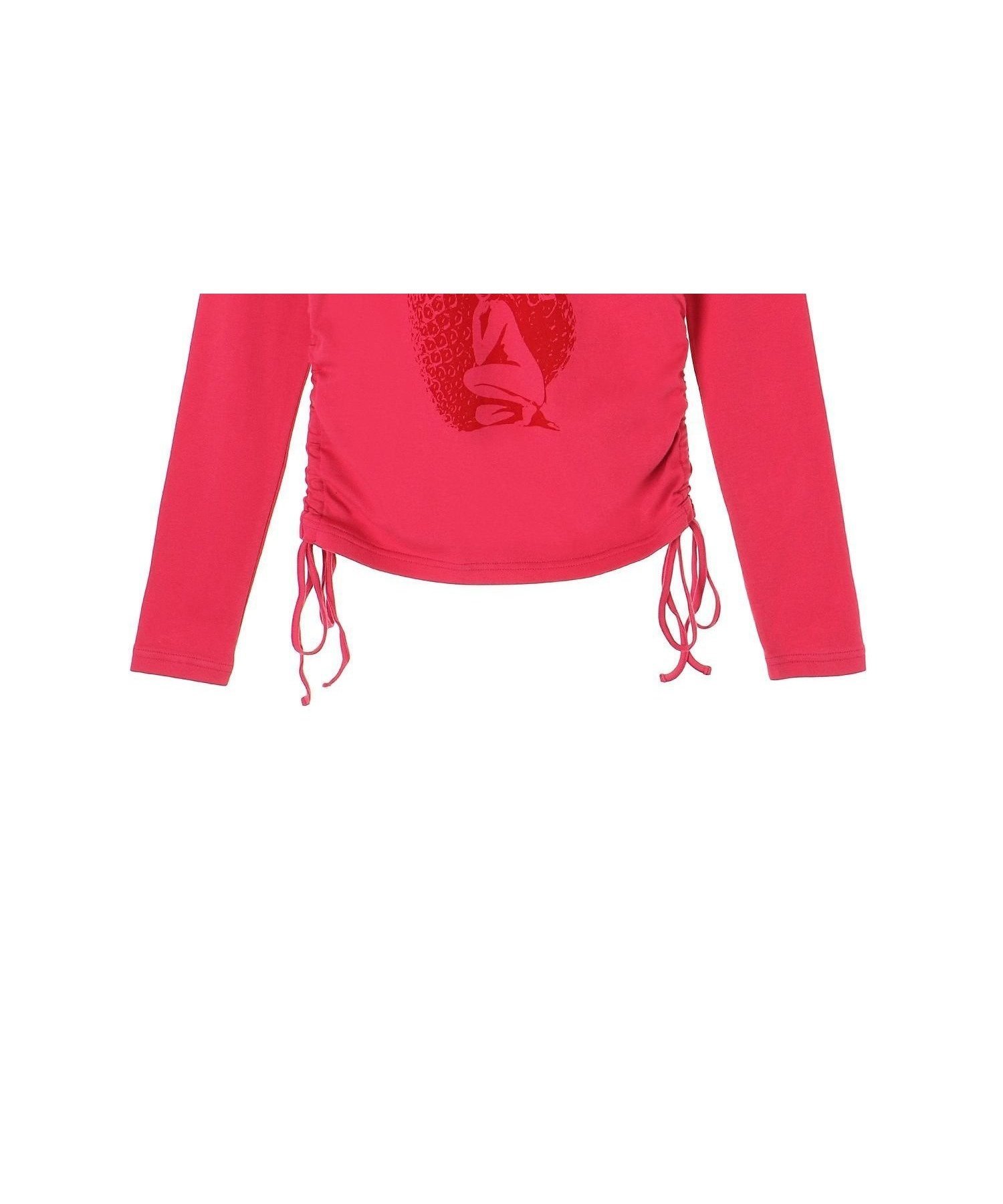 【ヒステリックグラマー/HYSTERIC GLAMOUR】のMIDNIGHT BERRY チビTシャツ インテリア・キッズ・メンズ・レディースファッション・服の通販 founy(ファニー) ファッション Fashion レディースファッション Fashion for Women トップス・カットソー Cut & Sew Tops シャツ・ブラウス・オフィスカジュアル Elegant Blouses & Button-Ups ロングTシャツ・Tシャツ Longline T-Shirts & Tees ギャザー Gathered, Ruffled グラフィック Graphic, Graphic Design ストレッチ Stretch, Stretchy Fabric ドローコード Drawcord, Drawstring Cord ピンク系柄|ID: prp329100004795606 ipo3291000000034844376