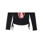 【ヒステリックグラマー/HYSTERIC GLAMOUR】のMIDNIGHT BERRY チビTシャツ 人気、トレンドファッション・服の通販 founy(ファニー) ファッション Fashion レディースファッション Fashion for Women トップス・カットソー Cut & Sew Tops シャツ・ブラウス・オフィスカジュアル Elegant Blouses & Button-Ups ロングTシャツ・Tシャツ Longline T-Shirts & Tees ギャザー Gathered, Ruffled グラフィック Graphic, Graphic Design ストレッチ Stretch, Stretchy Fabric ドローコード Drawcord, Drawstring Cord thumbnail ブラック|ID: prp329100004795606 ipo3291000000034844377