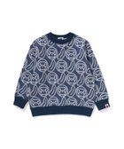 【アベイシングエイプ パイレーツストア/A BATHING APE PIRATE STORE / KIDS】のBANANA MILO KNIT JACQUARD CREWNECK SWEATSHIRT NAVY|ID: prp329100004795623 ipo3291000000034793928