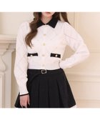 【ナイスクラップ/NICE CLAUP】の配色ビジュー付ポロニット オフホワイト|ID: prp329100004795624 ipo3291000000034793932