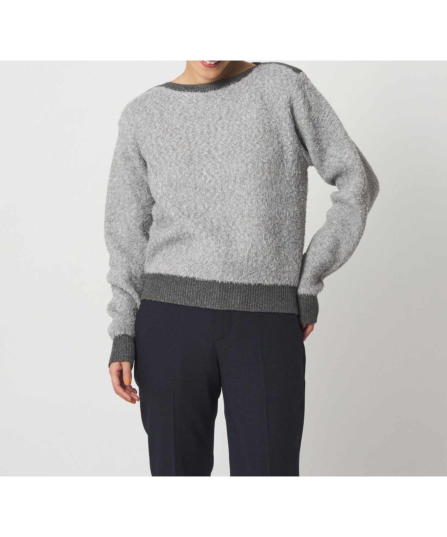 【ユナイテッドアローズ/UNITED ARROWS】のメランジ フェザー ボートネックニット -ウォッシャブル- A DAY IN THE LIFE 人気、トレンドファッション・服の通販 founy(ファニー) 　ファッション　Fashion　レディースファッション　Fashion for Women　トップス・カットソー　Cut & Sew Tops　ニット　Knit Tops & Sweaters　ウォッシャブル　Machine Washable　コンパクト　Compact, Small Size　スラックス　Slacks, Dress Pants　ダブル　Double, Double-Breasted　デニム　Denim, Jeans Material　トレンド　Trend, Trending Now　バランス　Balance, Style Balance　フェイス　Face, Facial Design　フェザー　Feather, Feather Detail　プリーツ　Pleats, Pleated　メランジ　Melange, Mixed Yarn　冬　Winter / This Winter　アウトレット　Outlet / Clearance　おすすめ　Recommended / Our Picks　ビジネス 仕事 通勤　Business / Work / Commuting　 other-1|ID: prp329100004795630 ipo3291000000034793963