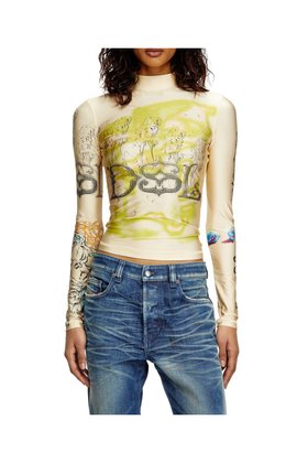 【ディーゼル/DIESEL】のウィメンズ 長袖トップ T-IMUN 人気、トレンドファッション・服の通販 founy(ファニー) ファッション Fashion レディースファッション Fashion for Women トップス・カットソー Cut & Sew Tops インナー Innerwear カーディガン Cardigan, Knitwear ジャケット Jacket, Outerwear ストレッチ Stretch, Stretchy Fabric ハイネック High Neck, Mock Neck プリント Print, Printed Pattern 長袖 Long Sleeve, Full Sleeve |ID:prp329100004795638