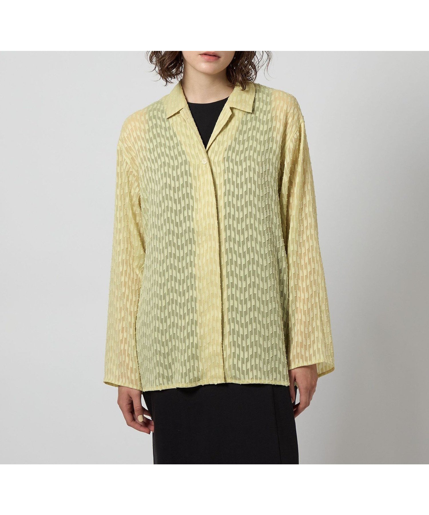 【ビューティ&ユース ユナイテッドアローズ/BEAUTY&YOUTH / UNITED ARROWS】のSteven Alan シフォン ジャガード シャツ インテリア・キッズ・メンズ・レディースファッション・服の通販 founy(ファニー) ファッション Fashion レディースファッション Fashion for Women トップス・カットソー Cut & Sew Tops シャツ・ブラウス・オフィスカジュアル Elegant Blouses & Button-Ups おすすめ Recommended / Our Picks カフス Cuff Design シフォン Chiffon, Lightweight Fabric タンク Tank Top, Sleeveless Top ノースリーブ Sleeveless, No-Sleeve YELLOW|ID: prp329100004795641 ipo3291000000034794058