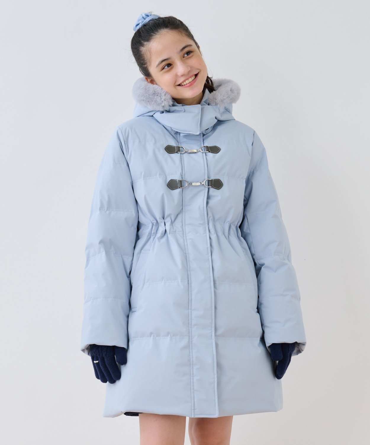 【ナルミヤ オンライン/NARUMIYA ONELINE / KIDS】の【130cmあり】【はっ水・家庭洗濯可】Aラインダウンコート 人気、トレンドファッション・服の通販 founy(ファニー) 　ファッション　Fashion　キッズファッション　Fashion for Kids　アウター　Coat Outerwear /Kids　おすすめ　Recommended / Our Picks　ダウン　Down, Puffer　フェイクファー　Faux Fur, Imitation Fur　ポケット　Pocket, Pocket Detail　洗える　Machine Washable　 other-1|ID: prp329100004795653 ipo3291000000035015829