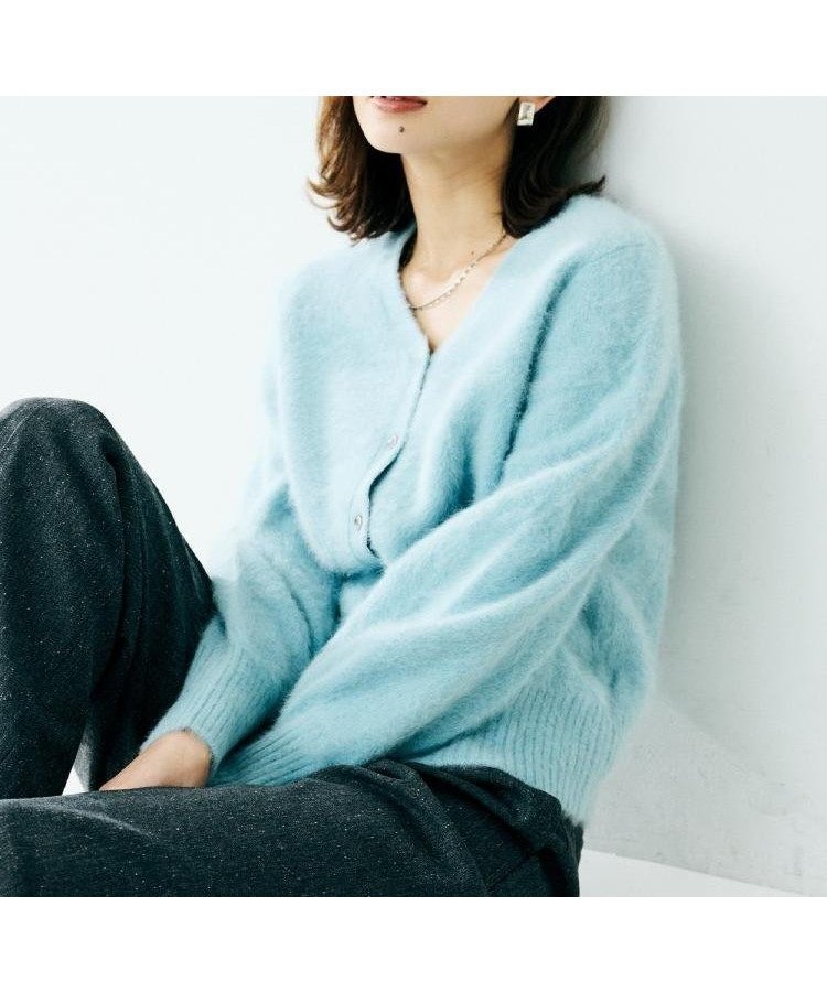 【アンタイトル/UNTITLED】の【大人な品格/ふわふわニット】フォックスカシミヤ2WAYカーディガン インテリア・キッズ・メンズ・レディースファッション・服の通販 founy(ファニー) ファッション Fashion レディースファッション Fashion for Women トップス・カットソー Cut & Sew Tops ニット Knit Tops & Sweaters カーディガン・羽織り Layered Style Cardigans カーディガン Cardigan, Knitwear コンパクト Compact, Small Size シンプル Simple, Minimal スマート Smart, Elegant スリーブ Sleeve, Long Sleeve / Short Sleeve フォックス Fox, Fox Fur ブラウジング Blouson Silhouette, Cinched Waist ベーシック Basic, Essential ボトム Bottoms, Lower Wear ライトグリーン|ID: prp329100004795677 ipo3291000000034794242