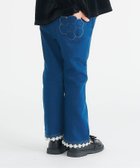 【エフオー オンラインストア/F.O.Online Store / KIDS】の裏起毛ハート・お花ポケットフレアきゅんパンツ 10分丈 人気、トレンドファッション・服の通販 founy(ファニー) ファッション Fashion キッズファッション Fashion for Kids ボトムス Bottoms フレア Flare, Flared ボトム Bottoms, Lower Wear ポケット Pocket, Pocket Detail ワンポイント One Point, Statement Accent 人気 Popular, Best Seller 冬 Winter / This Winter A/W・秋冬 Autumn/Winter thumbnail ブルー|ID: prp329100004795683 ipo3291000000034794268