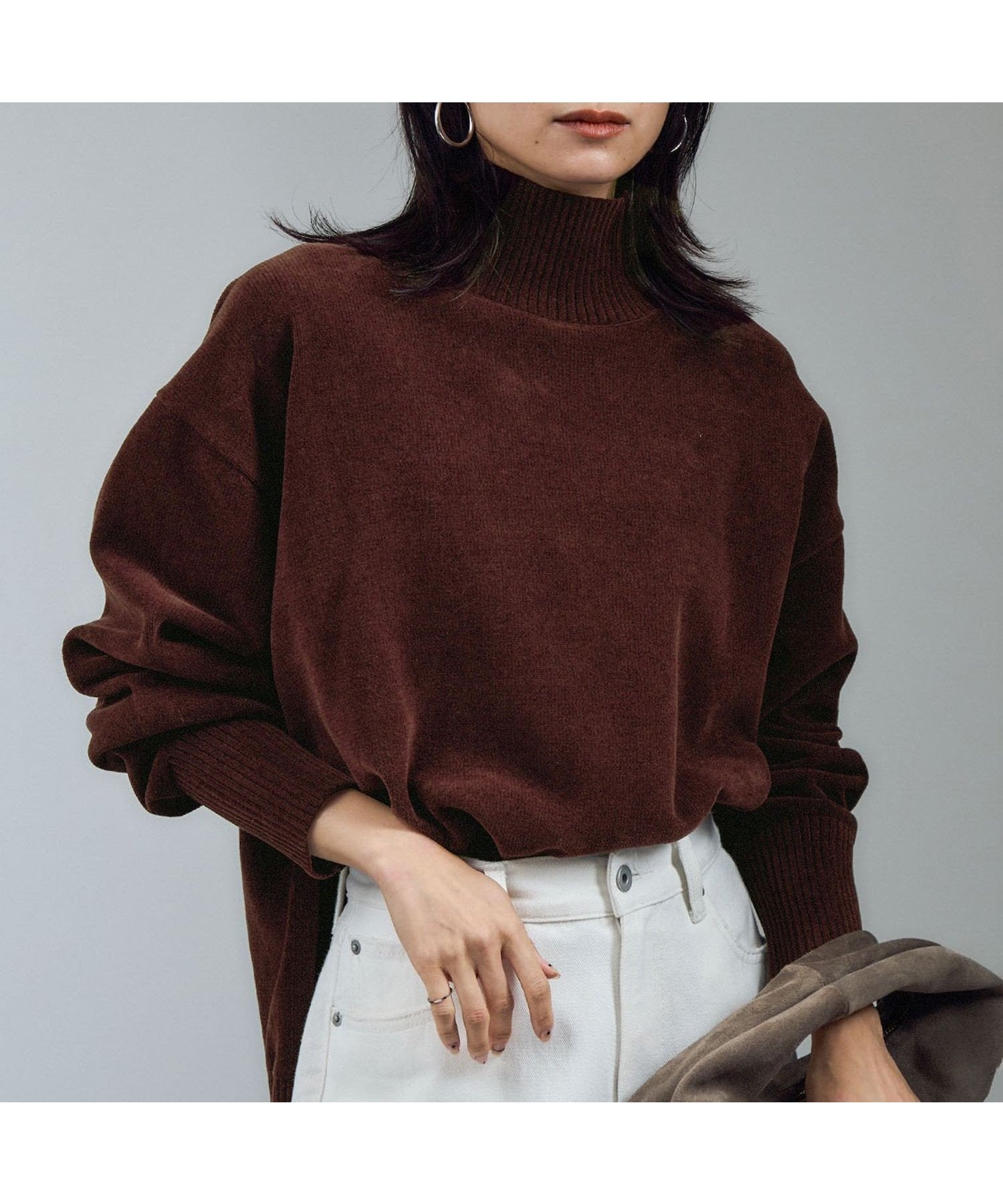【サロン アダム エ ロペ/SALON adam et rope'】のタートルネックプルオーバー-CreamyCotton /クリーミーコットン- インテリア・キッズ・メンズ・レディースファッション・服の通販 founy(ファニー) ファッション Fashion レディースファッション Fashion for Women トップス・カットソー Cut & Sew Tops カジュアルプルオーバー・ニットトップス Pullovers & Knit Tops / Casual Pullovers タートルネック・ハイネックトップス Turtlenecks & High-Neck Tops インナー Innerwear 秋 Autumn カーディガン Cardigan, Knitwear コレクション Collection, Seasonal Line スニーカー Sneakers, Trainers スリット Slit, Slit Detail タートルネック Turtleneck, High Neck デニム Denim, Jeans Material 定番 Standard, Basic Item なめらか Smooth, Silky Texture バランス Balance, Style Balance フェミニン Feminine, Girly ベロア Velour, Soft Velvet ボトム Bottoms, Lower Wear リラックス Relax, Relaxed Fit ワイド Wide, Wide Fit A/W・秋冬 Autumn/Winter おすすめ Recommended / Our Picks エレガント 上品 Elegant 2025年 2025 2025-2026秋冬・A/W Autumn/Winter 2025–26 AW25–26 ブラウン(22)|ID: prp329100004795690 ipo3291000000034881784