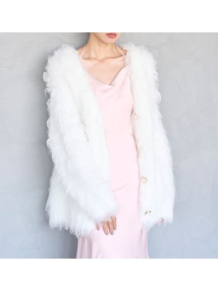 【スナイデル/SNIDEL】のシャギーカーディガン インテリア・キッズ・メンズ・レディースファッション・服の通販 founy(ファニー) 　ファッション　Fashion　レディースファッション　Fashion for Women　トップス・カットソー　Cut & Sew Tops　カーディガン・羽織り　Layered Style Cardigans　アクリル　Acrylic Material　ウェーブ　Wavy Pattern　スクエア　Square, Square Shape　ストレート　Straight, Straight Cut　スマート　Smart, Elegant　フェザーヤーン　Feather Yarn, Fluffy Yarn　フロント　Front, Front Design　おすすめ　Recommended / Our Picks　エレガント 上品　Elegant　IVR[003]|ID: prp329100004795698 ipo3291000000034794342