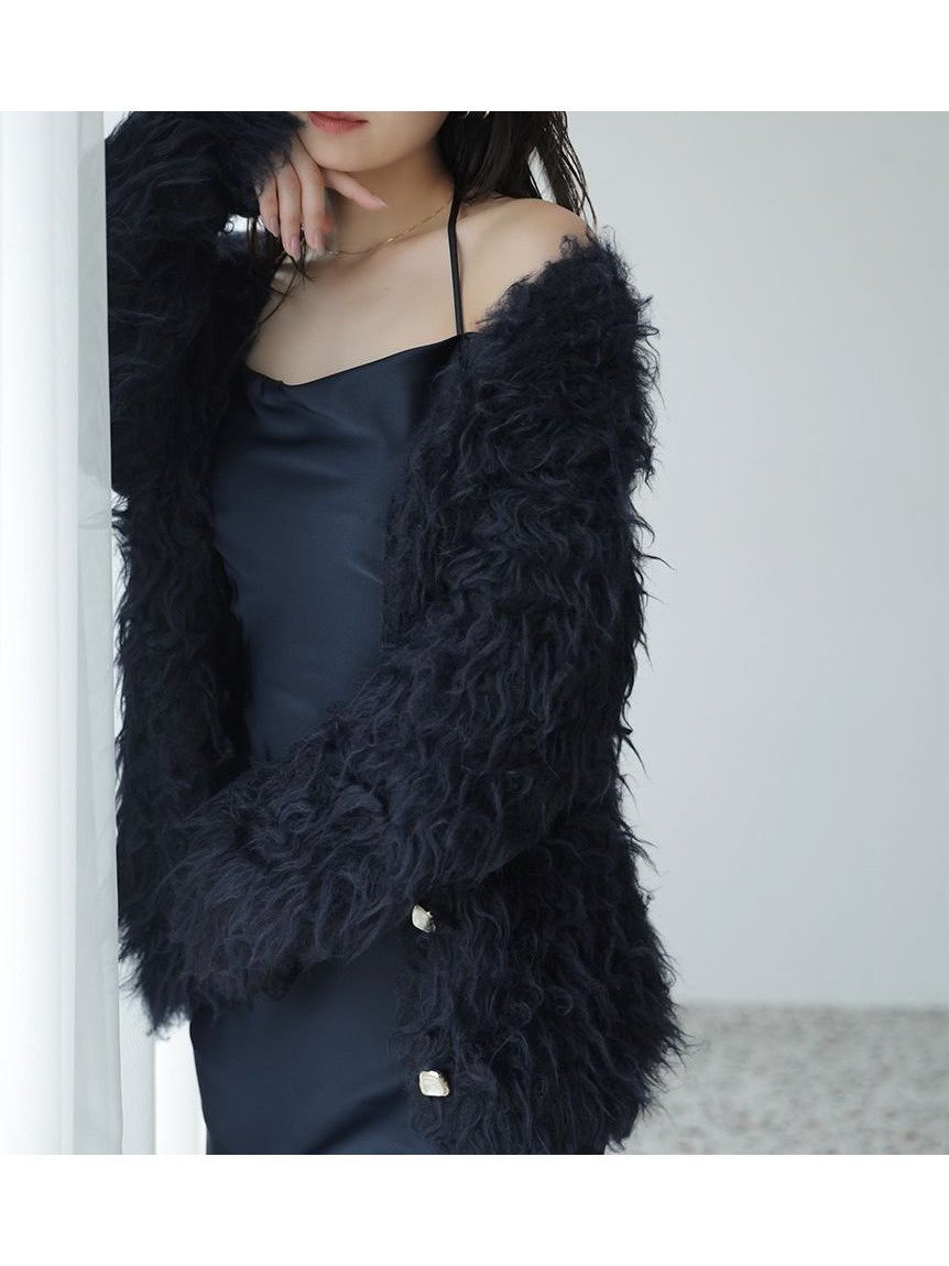 【スナイデル/SNIDEL】のシャギーカーディガン インテリア・キッズ・メンズ・レディースファッション・服の通販 founy(ファニー) 　ファッション　Fashion　レディースファッション　Fashion for Women　トップス・カットソー　Cut & Sew Tops　カーディガン・羽織り　Layered Style Cardigans　アクリル　Acrylic Material　ウェーブ　Wavy Pattern　スクエア　Square, Square Shape　ストレート　Straight, Straight Cut　スマート　Smart, Elegant　フェザーヤーン　Feather Yarn, Fluffy Yarn　フロント　Front, Front Design　おすすめ　Recommended / Our Picks　エレガント 上品　Elegant　NVY[089]|ID: prp329100004795698 ipo3291000000034794344