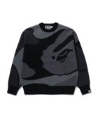 【ア ベイシング エイプ/A BATHING APE】のMEGA ABC CAMO KNIT CREWNECK SWEATSHIRT 人気、トレンドファッション・服の通販 founy(ファニー) ファッション Fashion レディースファッション Fashion for Women トップス・カットソー Cut & Sew Tops ニット Knit Tops & Sweaters シャツ・ブラウス・オフィスカジュアル Elegant Blouses & Button-Ups レディースパーカー・カジュアルフーディー Casual Hoodies & Sweatshirts ロングTシャツ・Tシャツ Longline T-Shirts & Tees スウェット・クルーネックトップス Sweatshirts & Crewnecks / Relaxed Fit Sweat Tops アクリル Acrylic Material thumbnail BLACK|ID: prp329100004795699 ipo3291000000034871262