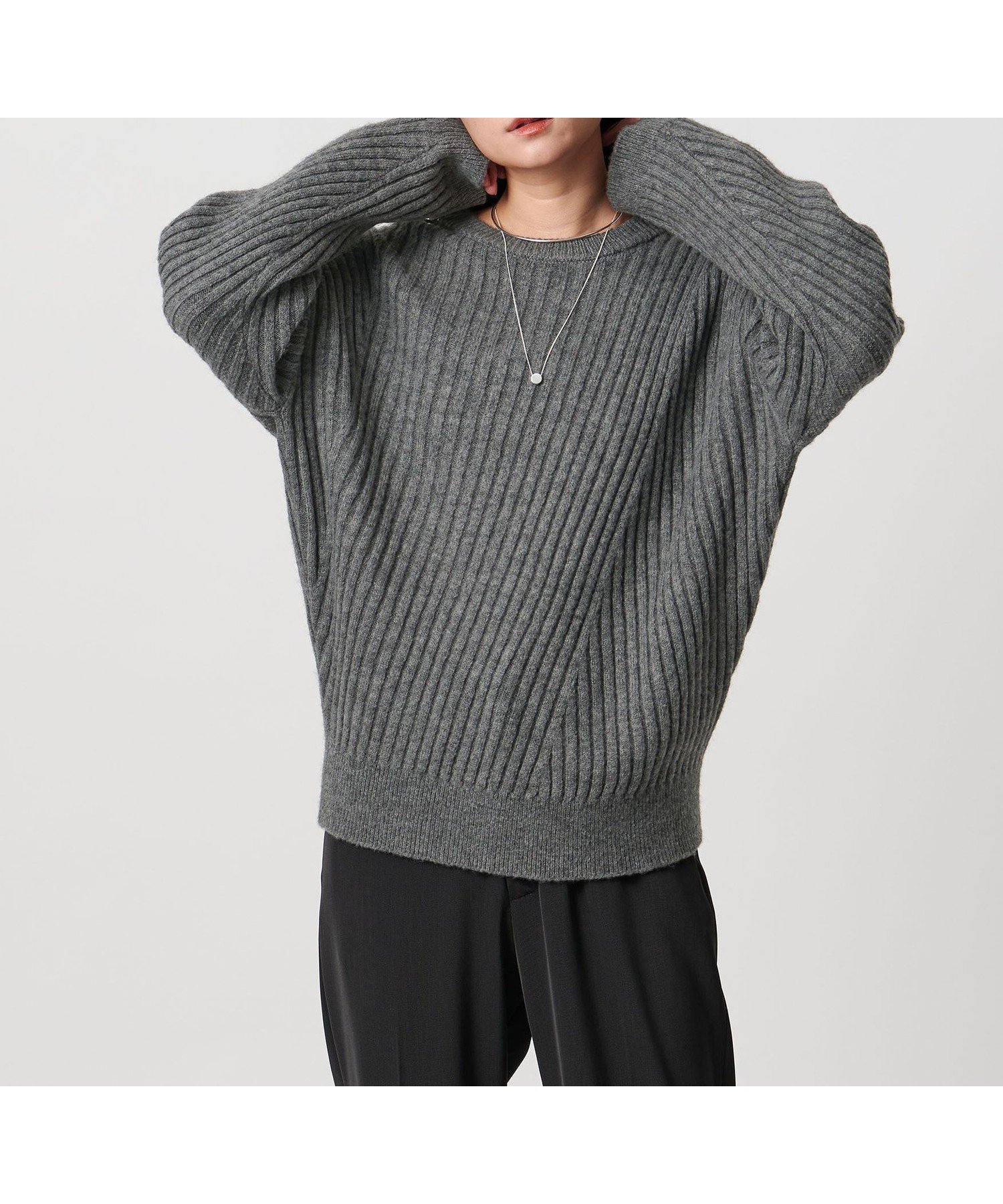 【ユナイテッドアローズ/UNITED ARROWS】のMARW UNITED ARROWS バイアス リブ ニット プルオーバー インテリア・キッズ・メンズ・レディースファッション・服の通販 founy(ファニー) ファッション Fashion レディースファッション Fashion for Women トップス・カットソー Cut & Sew Tops ニット Knit Tops & Sweaters カジュアルプルオーバー・ニットトップス Pullovers & Knit Tops / Casual Pullovers シンプル Simple, Minimal 人気 Popular, Best Seller バイアス Bias, Diagonal Cut ミドル Middle Length, Mid Height ビジネス 仕事 通勤 Business / Work / Commuting DK.GRAY|ID: prp329100004795702 ipo3291000000034871521