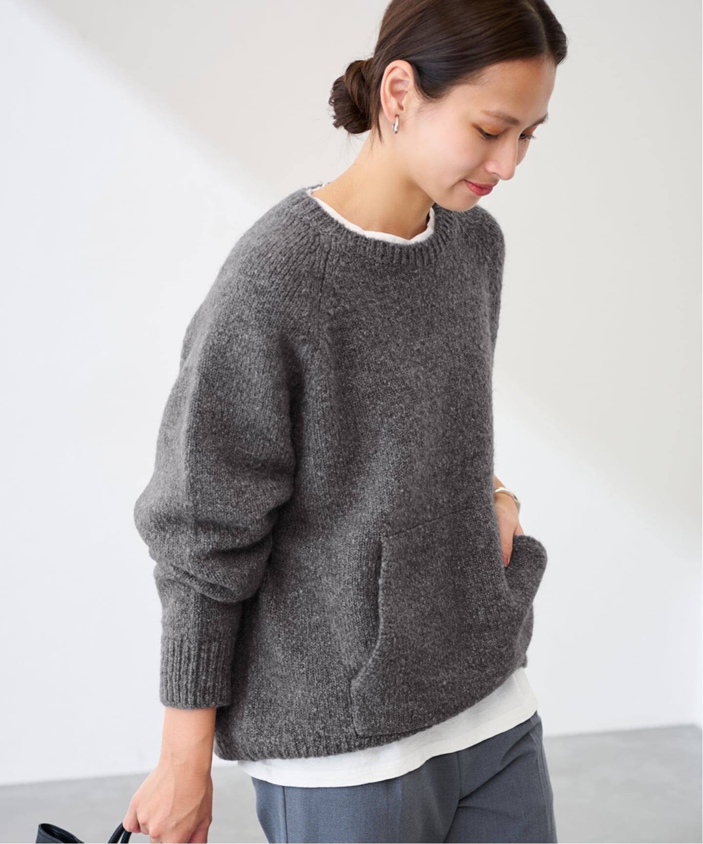 【フレームワーク/FRAMeWORK】のカンガルーポケットプルオーバー インテリア・キッズ・メンズ・レディースファッション・服の通販 founy(ファニー) 　ファッション　Fashion　レディースファッション　Fashion for Women　トップス・カットソー　Cut & Sew Tops　カジュアルプルオーバー・ニットトップス　Pullovers & Knit Tops / Casual Pullovers　ストレッチ　Stretch, Stretchy Fabric　ポケット　Pocket, Pocket Detail　エレガント 上品　Elegant　グレーA|ID: prp329100004795714 ipo3291000000034794437