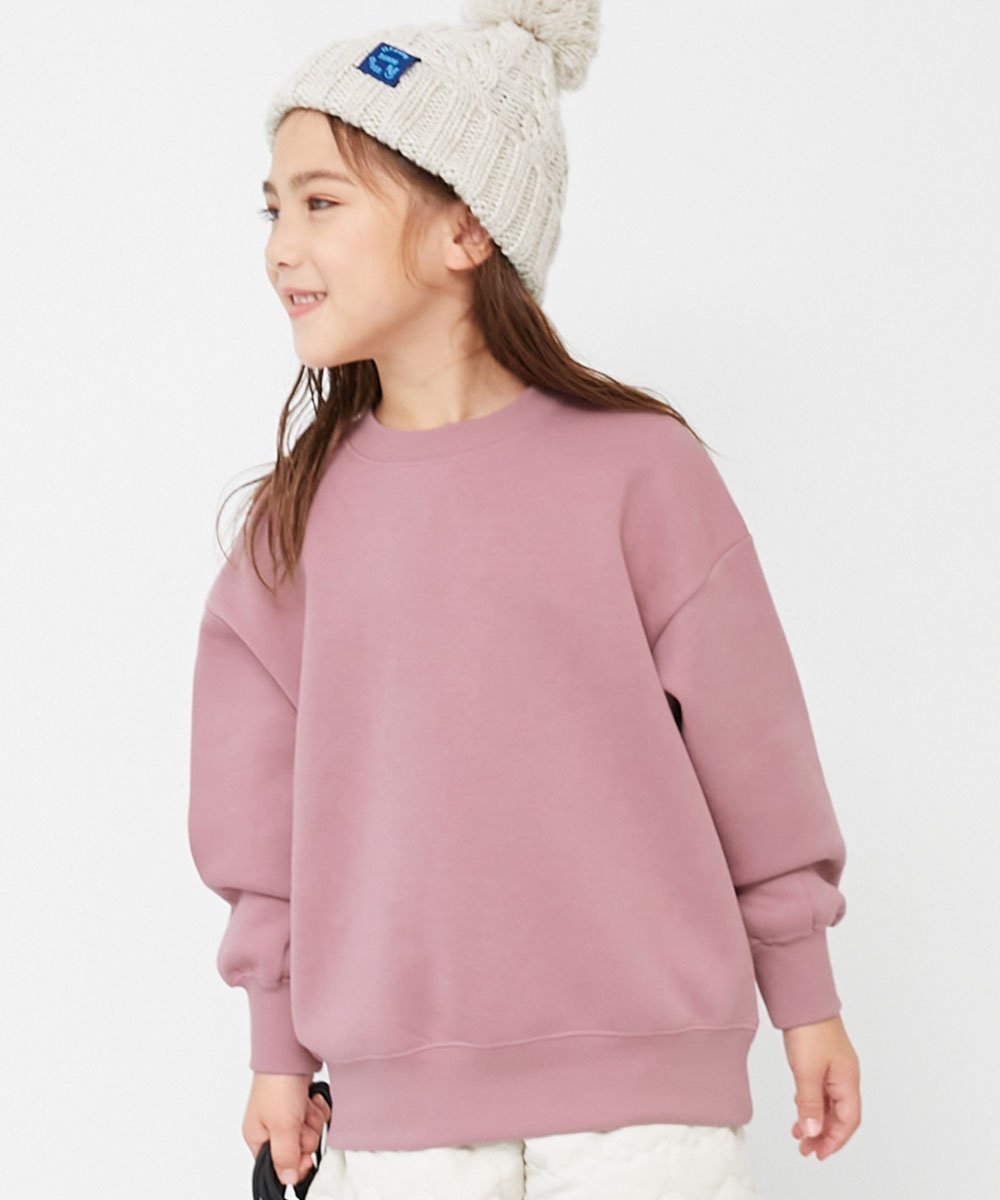 【デビロック/devirock / KIDS】のカラフルスウェット ふっくら裏起毛 無地トレーナー トレーナー トップス 25AW インテリア・キッズ・メンズ・レディースファッション・服の通販 founy(ファニー) 　ファッション　Fashion　キッズファッション　Fashion for Kids　トップス・カットソー　Cut & Sew Tops　シンプル　Simple, Minimal　トレンド　Trend, Trending Now　トレーナー　Sweatshirt, Trainer　ビッグ　Big, Oversized　無地　Plain, Solid Color　おすすめ　Recommended / Our Picks　2025年　2025　2025-2026秋冬・A/W　Autumn/Winter 2025–26 AW25–26　014-オールドピンク|ID: prp329100004795729 ipo3291000000034794511