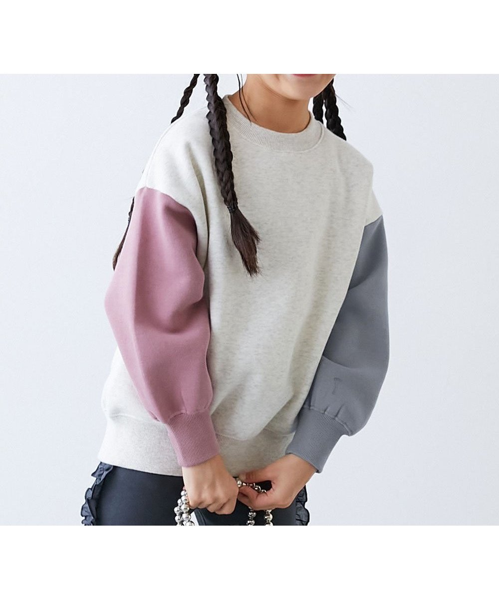 【デビロック/devirock / KIDS】のカラフルスウェット ふっくら裏起毛 無地トレーナー トレーナー トップス 25AW インテリア・キッズ・メンズ・レディースファッション・服の通販 founy(ファニー) 　ファッション　Fashion　キッズファッション　Fashion for Kids　トップス・カットソー　Cut & Sew Tops　シンプル　Simple, Minimal　トレンド　Trend, Trending Now　トレーナー　Sweatshirt, Trainer　ビッグ　Big, Oversized　無地　Plain, Solid Color　おすすめ　Recommended / Our Picks　2025年　2025　2025-2026秋冬・A/W　Autumn/Winter 2025–26 AW25–26　018-オートミール-オールドピンク|ID: prp329100004795729 ipo3291000000034794516