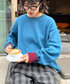 【チャオパニックティピー/CIAOPANIC TYPY】の【洗えるニット】ユニセックスビックシルエットロンTeeライクニット ブルーその他1|ID: prp329100004795740 ipo3291000000034794564