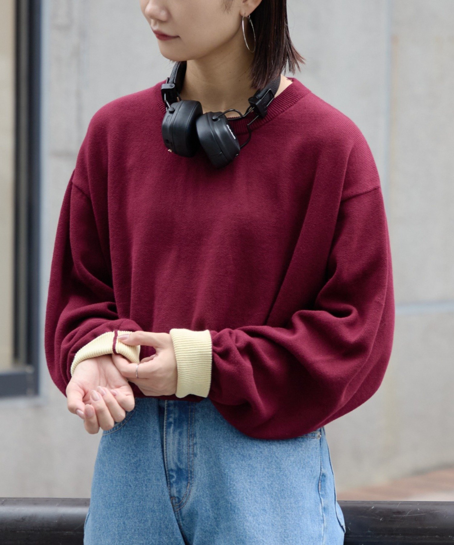 【チャオパニックティピー/CIAOPANIC TYPY】の【洗えるニット】ユニセックスビックシルエットロンTeeライクニット インテリア・キッズ・メンズ・レディースファッション・服の通販 founy(ファニー) 　ファッション　Fashion　レディースファッション　Fashion for Women　トップス・カットソー　Cut & Sew Tops　ニット　Knit Tops & Sweaters　ロングTシャツ・Tシャツ　Longline T-Shirts & Tees　インナー　Innerwear　洗える　Machine Washable　ショーツ　Shorts, Short Pants　スラックス　Slacks, Dress Pants　ダウン　Down, Puffer　デニム　Denim, Jeans Material　トレンド　Trend, Trending Now　ブルゾン　Blouson, Bomber Jacket　無地　Plain, Solid Color　ロング　Long, Long-Length　冬　Winter / This Winter　おすすめ　Recommended / Our Picks　バーガンディー|ID: prp329100004795740 ipo3291000000034794568