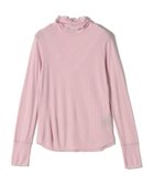 【シップス フォー ウィメン/SHIPS】のSHIPS Primary Navy Label ウール フライス ジャージー タートルネック ライトピンク|ID: prp329100004795763 ipo3291000000034794681