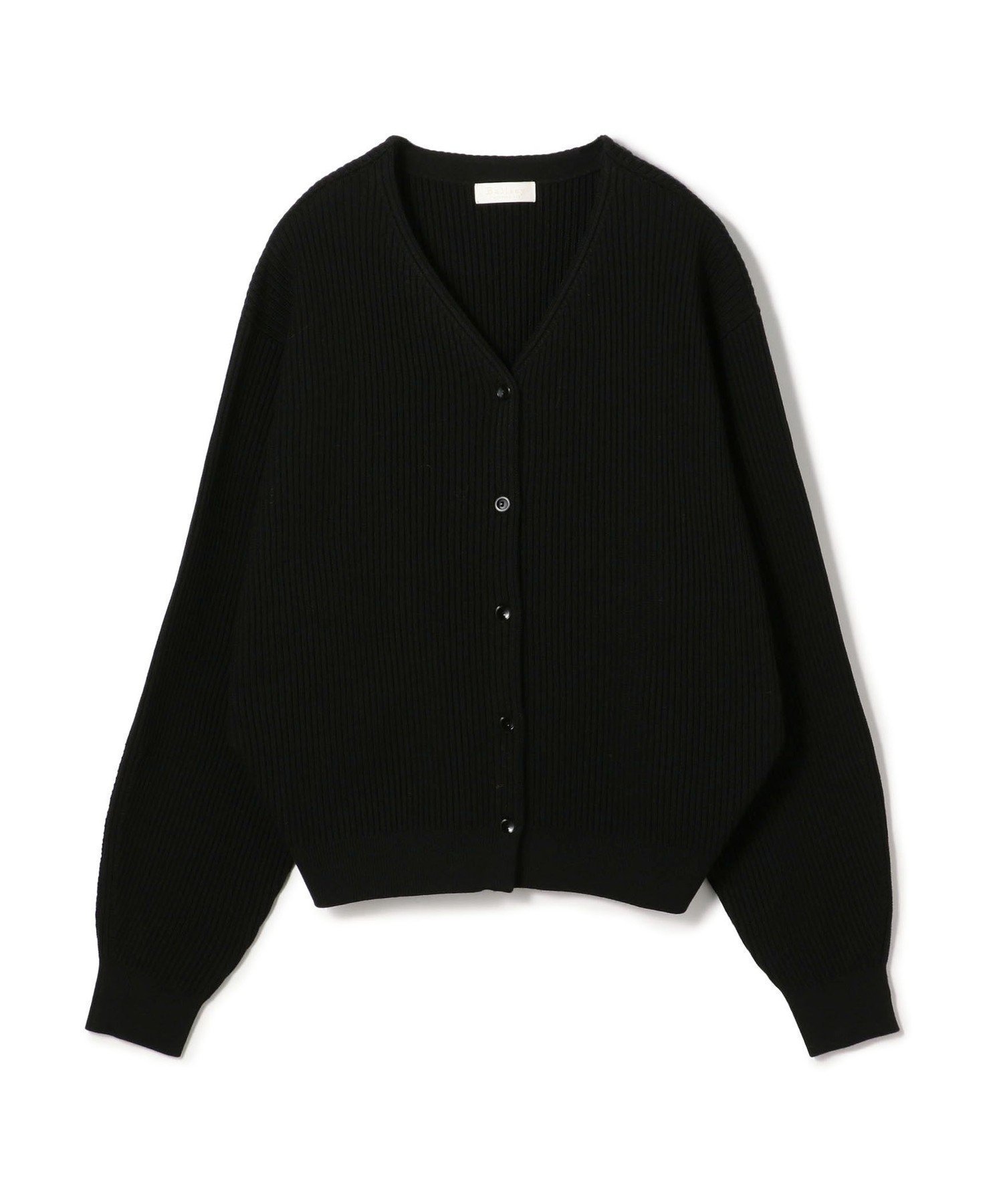 【トゥモローランド/TOMORROWLAND】のリンクスリブ Vネックカーディガン インテリア・キッズ・メンズ・レディースファッション・服の通販 founy(ファニー) 　ファッション　Fashion　レディースファッション　Fashion for Women　トップス・カットソー　Cut & Sew Tops　カーディガン・羽織り　Layered Style Cardigans　Vネックトップス　V-Neck Tops / V-Cut Neckline Shirts　カーディガン　Cardigan, Knitwear　ショート　Short, Short Length　シンプル　Simple, Minimal　トレンド　Trend, Trending Now　バランス　Balance, Style Balance　フェミニン　Feminine, Girly　フォルム　Silhouette, Form　リラックス　Relax, Relaxed Fit　おすすめ　Recommended / Our Picks　19 ブラック|ID: prp329100004795769 ipo3291000000034794711