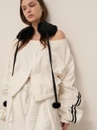 【スナイデル/SNIDEL】の【SNIDEL/NUTMEG】オフショルジップロゴプルオーバー WHT[001]|ID:prp329100004795770