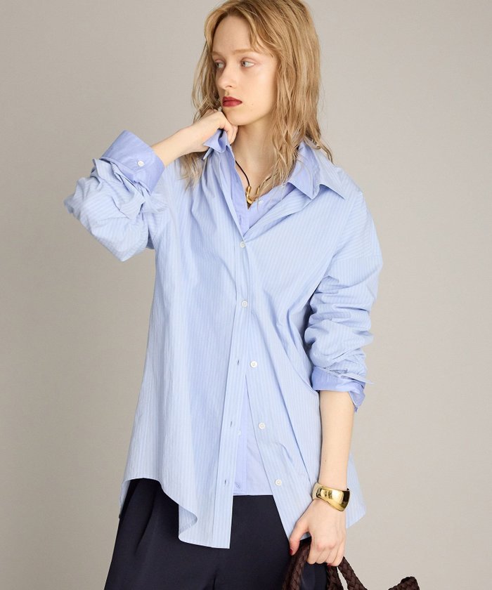 【ブリル/BRILL】のストライプオーバーシャツ インテリア・キッズ・メンズ・レディースファッション・服の通販 founy(ファニー) https://founy.com/ ファッション Fashion レディースファッション Fashion for Women トップス・カットソー Cut & Sew Tops シャツ・ブラウス・オフィスカジュアル Elegant Blouses & Button-Ups イタリア Italy スタンダード Standard, Basic |ID: prp329100004795795 ipo3291000000034794818