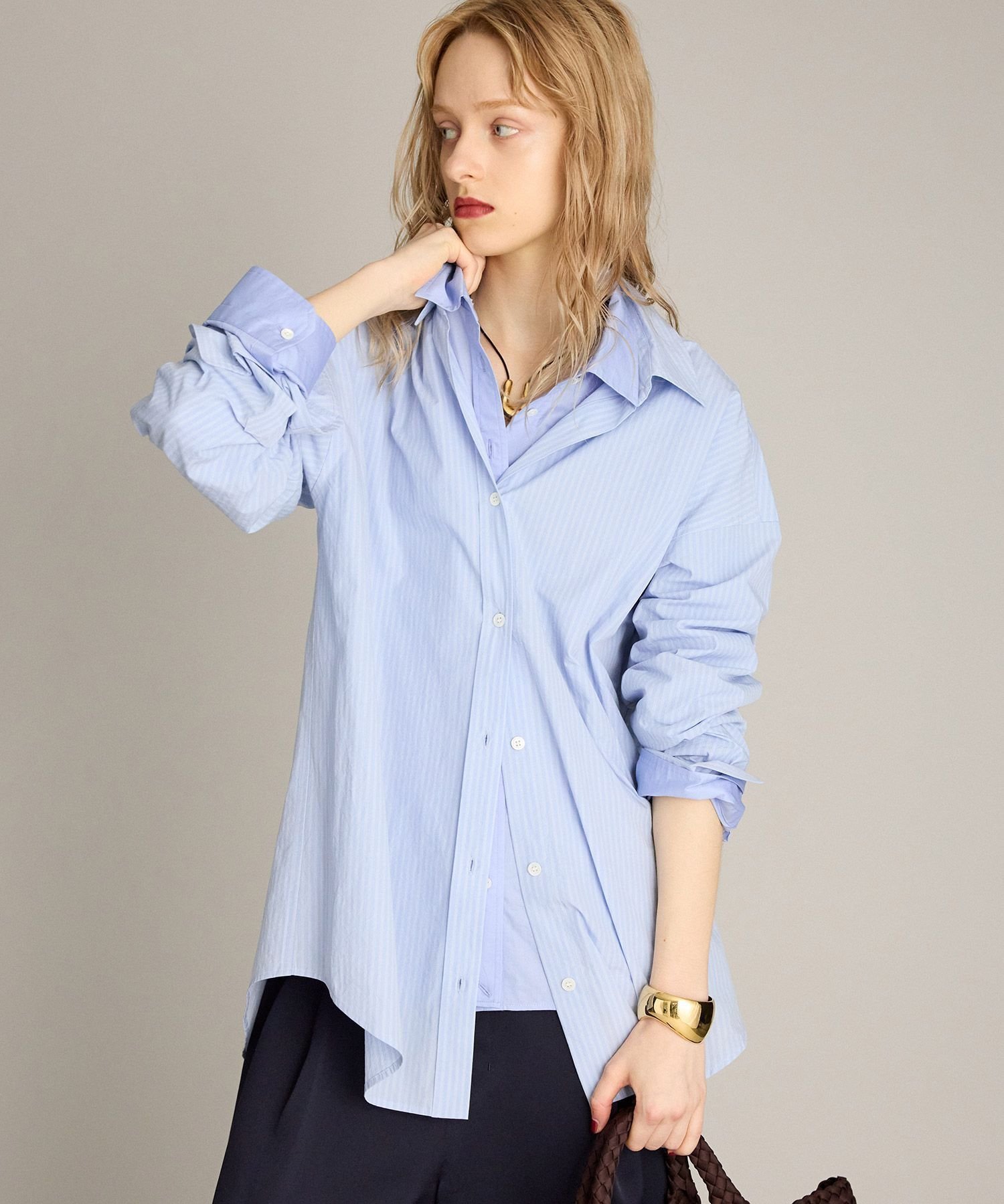 【ブリル/BRILL】のストライプオーバーシャツ 人気、トレンドファッション・服の通販 founy(ファニー) 　ファッション　Fashion　レディースファッション　Fashion for Women　トップス・カットソー　Cut & Sew Tops　シャツ・ブラウス・オフィスカジュアル　Elegant Blouses & Button-Ups　イタリア　Italy　スタンダード　Standard, Basic　 other-1|ID: prp329100004795795 ipo3291000000034794818