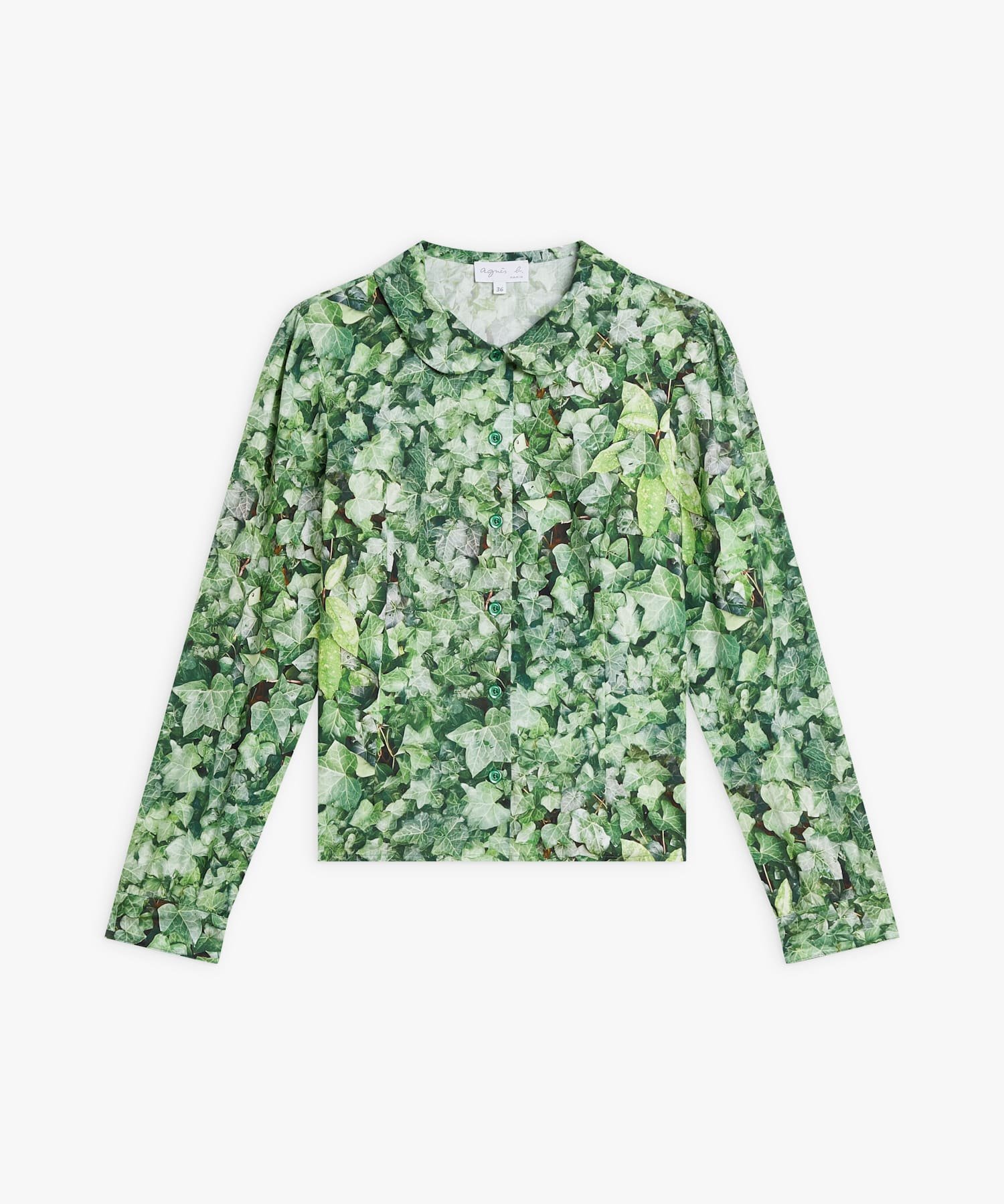 【アニエスベー ファム/agnes b. FEMME】のフォトプリント コットン 長袖 丸襟 ブラウス 人気、トレンドファッション・服の通販 founy(ファニー) 　ファッション　Fashion　レディースファッション　Fashion for Women　トップス・カットソー　Cut & Sew Tops　シャツ・ブラウス・オフィスカジュアル　Elegant Blouses & Button-Ups　ストレート　Straight, Straight Cut　プリント　Print, Printed Pattern　ラウンド　Round, Round Neck　長袖　Long Sleeve, Full Sleeve　 other-1|ID: prp329100004795796 ipo3291000000034794826