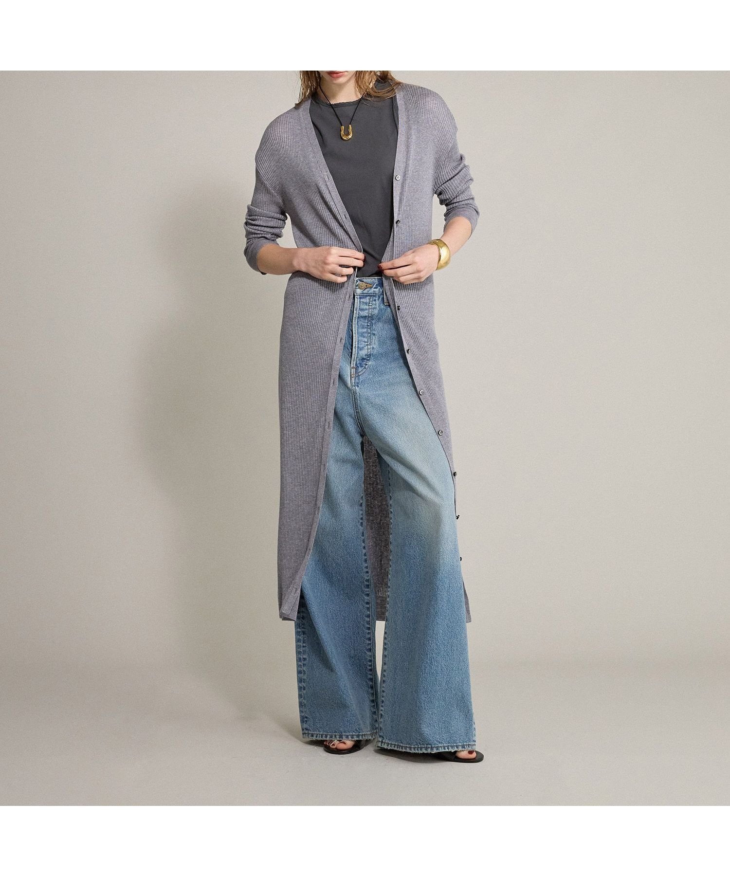 【ブリル/BRILL】の18Gロングカーディガン インテリア・キッズ・メンズ・レディースファッション・服の通販 founy(ファニー) 　ファッション　Fashion　レディースファッション　Fashion for Women　トップス・カットソー　Cut & Sew Tops　カーディガン・羽織り　Layered Style Cardigans　ウォーム　Warm Fabric　カーディガン　Cardigan, Knitwear　シアー　Sheer, See-Through　ツイスト　Tweed, Tweed Fabric　ドレープ　Drape, Draping Fabric　ロング　Long, Long-Length　ワイドリブ　Wide Rib, Wide Ribbed Knit　グレー15|ID: prp329100004795822 ipo3291000000034794929