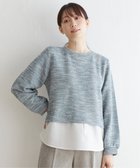 【イッカ/ikka】のカットツイードレイヤードプルオーバー スカイブルー|ID: prp329100004795871 ipo3291000000034795192