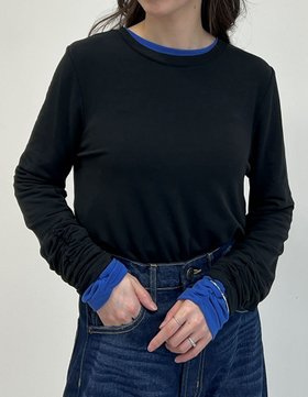 【リエディ/Re:EDIT】のシアースムース袖シャーリングロンT 人気、トレンドファッション・服の通販 founy(ファニー) ファッション Fashion レディースファッション Fashion for Women トップス・カットソー Cut & Sew Tops ロングTシャツ・Tシャツ Longline T-Shirts & Tees アクセサリー Fashion Accessories インナー Innerwear キャミワンピース Cami Dress, Slip Dress シアー Sheer, See-Through シャーリング Shirring, Ruched シンプル Simple, Minimal スラックス Slacks, Dress Pants デコルテ Décolleté, Neckline デニム Denim, Jeans Material トレンド Trend, Trending Now ネックレス Necklace, Pendant Necklace ビスチェ Bustier, Corset Top フィット Fit, Slim Fit ブレスレット Bracelet, Wristband ベーシック Basic, Essential ロング Long, Long-Length おすすめ Recommended / Our Picks エレガント 上品 Elegant |ID:prp329100004795884