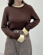 【リエディ/Re:EDIT】のシアースムース袖シャーリングロンT 人気、トレンドファッション・服の通販 founy(ファニー) ファッション Fashion レディースファッション Fashion for Women トップス・カットソー Cut & Sew Tops ロングTシャツ・Tシャツ Longline T-Shirts & Tees アクセサリー Fashion Accessories インナー Innerwear キャミワンピース Cami Dress, Slip Dress シアー Sheer, See-Through シャーリング Shirring, Ruched シンプル Simple, Minimal スラックス Slacks, Dress Pants デコルテ Décolleté, Neckline デニム Denim, Jeans Material トレンド Trend, Trending Now ネックレス Necklace, Pendant Necklace ビスチェ Bustier, Corset Top フィット Fit, Slim Fit ブレスレット Bracelet, Wristband ベーシック Basic, Essential ロング Long, Long-Length おすすめ Recommended / Our Picks エレガント 上品 Elegant thumbnail ブラウン|ID: prp329100004795884 ipo3291000000034795248