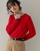 【リエディ/Re:EDIT】のシアースムース袖シャーリングロンT 人気、トレンドファッション・服の通販 founy(ファニー) ファッション Fashion レディースファッション Fashion for Women トップス・カットソー Cut & Sew Tops ロングTシャツ・Tシャツ Longline T-Shirts & Tees アクセサリー Fashion Accessories インナー Innerwear キャミワンピース Cami Dress, Slip Dress シアー Sheer, See-Through シャーリング Shirring, Ruched シンプル Simple, Minimal スラックス Slacks, Dress Pants デコルテ Décolleté, Neckline デニム Denim, Jeans Material トレンド Trend, Trending Now ネックレス Necklace, Pendant Necklace ビスチェ Bustier, Corset Top フィット Fit, Slim Fit ブレスレット Bracelet, Wristband ベーシック Basic, Essential ロング Long, Long-Length おすすめ Recommended / Our Picks エレガント 上品 Elegant thumbnail レッド|ID: prp329100004795884 ipo3291000000034795249