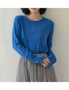 【リエディ/Re:EDIT】のシアースムース袖シャーリングロンT 人気、トレンドファッション・服の通販 founy(ファニー) ファッション Fashion レディースファッション Fashion for Women トップス・カットソー Cut & Sew Tops ロングTシャツ・Tシャツ Longline T-Shirts & Tees アクセサリー Fashion Accessories インナー Innerwear キャミワンピース Cami Dress, Slip Dress シアー Sheer, See-Through シャーリング Shirring, Ruched シンプル Simple, Minimal スラックス Slacks, Dress Pants デコルテ Décolleté, Neckline デニム Denim, Jeans Material トレンド Trend, Trending Now ネックレス Necklace, Pendant Necklace ビスチェ Bustier, Corset Top フィット Fit, Slim Fit ブレスレット Bracelet, Wristband ベーシック Basic, Essential ロング Long, Long-Length おすすめ Recommended / Our Picks エレガント 上品 Elegant thumbnail ブルー|ID: prp329100004795884 ipo3291000000034795254