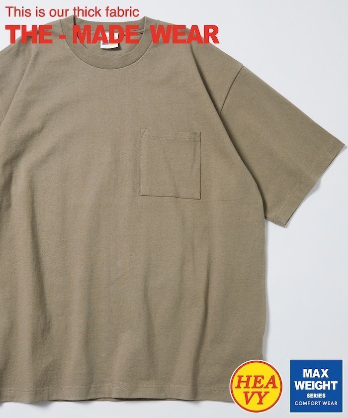 【フリークスストア/FREAK'S STORE】のHEAVY WEIGHT / ヘビーウェイト ショートスリーブクルーネック ポケットTシャツ 25SS インテリア・キッズ・メンズ・レディースファッション・服の通販 founy(ファニー) 　ファッション　Fashion　レディースファッション　Fashion for Women　トップス・カットソー　Cut & Sew Tops　シャツ・ブラウス・オフィスカジュアル　Elegant Blouses & Button-Ups　ロングTシャツ・Tシャツ　Longline T-Shirts & Tees　インナー　Innerwear　カーゴパンツ　Cargo Pants, Utility Pants　ショーツ　Shorts, Short Pants　ダメージ　Distressed, Destroyed　デニム　Denim, Jeans Material　トレンド　Trend, Trending Now　定番　Standard, Basic Item　人気　Popular, Best Seller　フィット　Fit, Slim Fit　ボトム　Bottoms, Lower Wear　ポケット　Pocket, Pocket Detail　リラックス　Relax, Relaxed Fit　レギュラー　Regular, Standard Fit　ワイド　Wide, Wide Fit　S/S・春夏　SS, Spring/Summer, Warm Season　おすすめ　Recommended / Our Picks　夏　Summer　2025年　2025　2025春夏・S/S　Spring/Summer 2025 SS25　ベージュ|ID: prp329100004795890 ipo3291000000034795298
