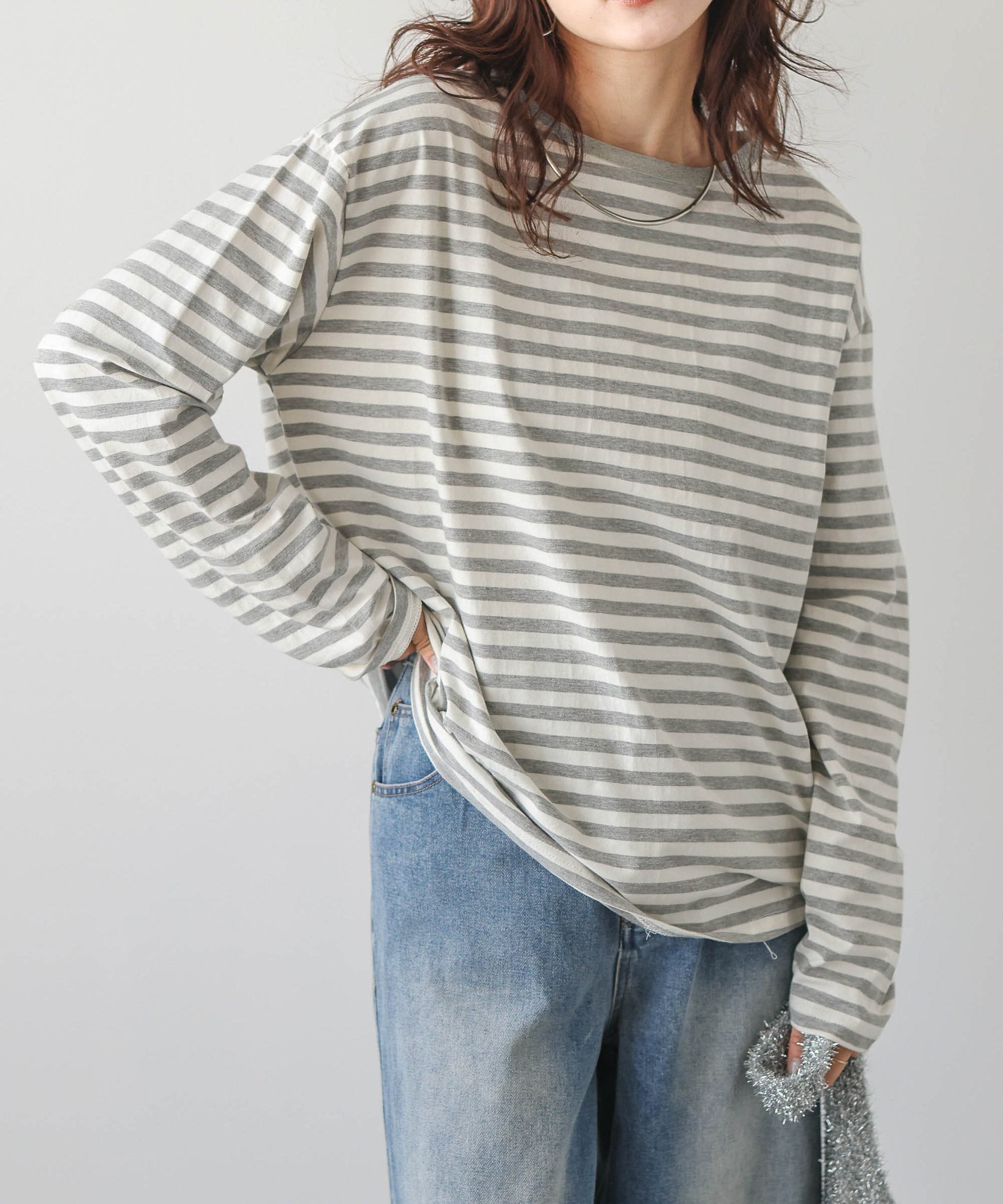 【ラジュール/Lajour】のボーダーロングスリーブT 人気、トレンドファッション・服の通販 founy(ファニー) ファッション Fashion レディースファッション Fashion for Women ストレッチ Stretch, Stretchy Fabric ダウン Down, Puffer トレンド Trend, Trending Now ボーダー Border, Stripe ルーズ Loose, Oversized ロング Long, Long-Length other-1|ID: prp329100004795899 ipo3291000000034795333