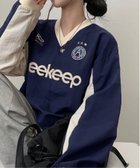 【チェルカ/CERCA】のMEMECLE/【 MEMECLE / メメクル 】プリントVネックゲームシャツ ネイビー|ID: prp329100004795900 ipo3291000000034795346