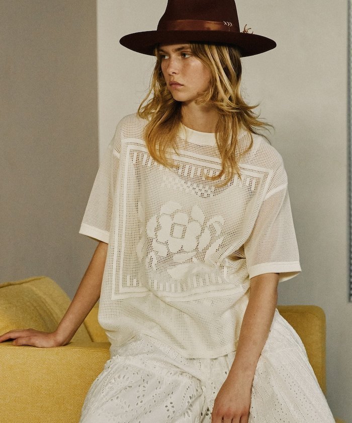 【フリークスストア/FREAK'S STORE】のメッシュ フラワー Tシャツ 25AW 人気、トレンドファッション・服の通販 founy(ファニー) 　ファッション　Fashion　レディースファッション　Fashion for Women　トップス・カットソー　Cut & Sew Tops　シャツ・ブラウス・オフィスカジュアル　Elegant Blouses & Button-Ups　ロングTシャツ・Tシャツ　Longline T-Shirts & Tees　2025年　2025　2025-2026秋冬・A/W　Autumn/Winter 2025–26 AW25–26　冬　Winter / This Winter　おすすめ　Recommended / Our Picks　コレクション　Collection, Seasonal Line　スポーティ　Sporty, Casual Athletic　タンク　Tank Top, Sleeveless Top　フラワー　Flower, Floral　メッシュ　Mesh, Net Fabric　モチーフ　Motif, Design Theme　レース　Lace, Lace Fabric　再入荷　Restock / Back in Stock　秋　Autumn　A/W・秋冬　Autumn/Winter　 other-1|ID: prp329100004795907 ipo3291000000034795380