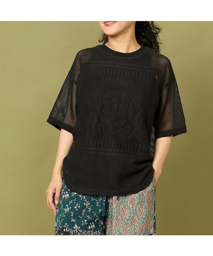 【フリークスストア/FREAK'S STORE】のメッシュ フラワー Tシャツ 25AW インテリア・キッズ・メンズ・レディースファッション・服の通販 founy(ファニー) 　ファッション　Fashion　レディースファッション　Fashion for Women　トップス・カットソー　Cut & Sew Tops　シャツ・ブラウス・オフィスカジュアル　Elegant Blouses & Button-Ups　ロングTシャツ・Tシャツ　Longline T-Shirts & Tees　2025年　2025　2025-2026秋冬・A/W　Autumn/Winter 2025–26 AW25–26　冬　Winter / This Winter　おすすめ　Recommended / Our Picks　コレクション　Collection, Seasonal Line　スポーティ　Sporty, Casual Athletic　タンク　Tank Top, Sleeveless Top　フラワー　Flower, Floral　メッシュ　Mesh, Net Fabric　モチーフ　Motif, Design Theme　レース　Lace, Lace Fabric　再入荷　Restock / Back in Stock　秋　Autumn　A/W・秋冬　Autumn/Winter　ブラック|ID: prp329100004795907 ipo3291000000034795382