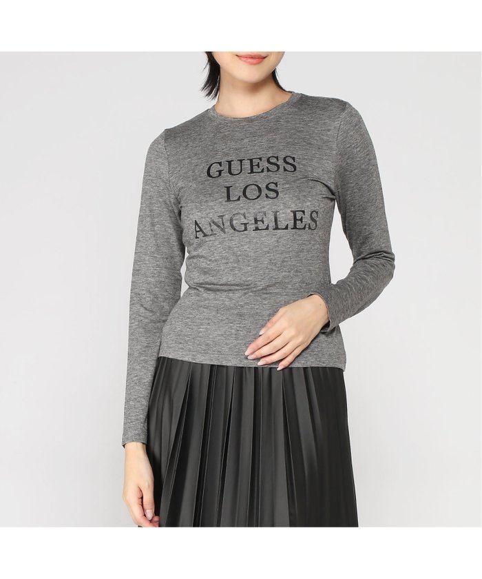 【ゲス/GUESS】のGUESS/LADIES L/Slv Tee Shirt インテリア・キッズ・メンズ・レディースファッション・服の通販 founy(ファニー) https://founy.com/ ファッション Fashion レディースファッション Fashion for Women トップス・カットソー Cut & Sew Tops シャツ・ブラウス・オフィスカジュアル Elegant Blouses & Button-Ups フェミニン Feminine, Girly フロント Front, Front Design |ID: prp329100004795919 ipo3291000000034795433