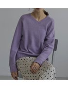 【リエディ/Re:EDIT】のアルパカタッチVネックニットプルオーバー ラベンダー|ID: prp329100004795945 ipo3291000000034795590