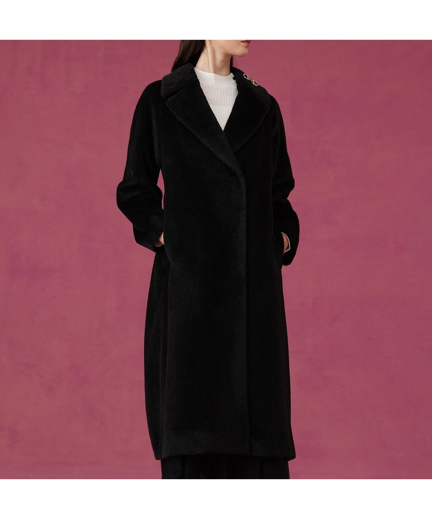 【アナイ/ANAYI】のスーリーアルパカシャギーローブコート インテリア・キッズ・メンズ・レディースファッション・服の通販 founy(ファニー) 　ファッション　Fashion　レディースファッション　Fashion for Women　アウター　Coat / Outerwear Collection　コート・ロングコート・ピーコート　Long Coats, Peacoats & More　イタリア　Italy　軽量　Lightweight, Ultra Light　スマート　Smart, Elegant　ドレス　Dress, One-Piece　ドレープ　Drape, Draping Fabric　バランス　Balance, Style Balance　ラグジュアリー　Luxury, Elegant　A/W・秋冬　Autumn/Winter　再入荷　Restock / Back in Stock　エレガント 上品　Elegant　black|ID: prp329100004795950 ipo3291000000034795612