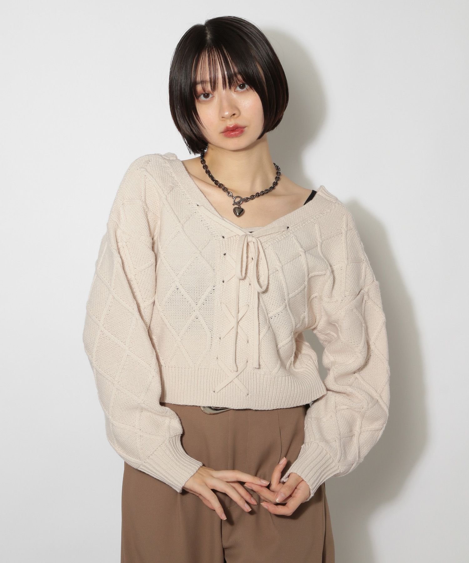 【ページボーイ/PAGEBOY】の【前後2WAY】レースアップ2WAYショート インテリア・キッズ・メンズ・レディースファッション・服の通販 founy(ファニー) 　ファッション　Fashion　レディースファッション　Fashion for Women　ショート　Short, Short Length　レース　Lace, Lace Fabric　オフホワイト05|ID: prp329100004795952 ipo3291000000034795619