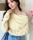 【モーメントプラス/moment+ / MEN】のワンショルドレープ長袖プルオーバー イエロー|ID: prp329100004795966 ipo3291000000034795691